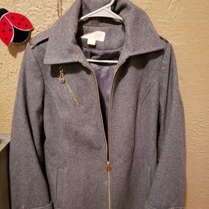 Michael Kors Gray Peacoat Trench style